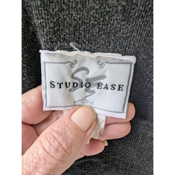 Studio Ease 90's Smokey Graish Maxi Overalls Jumper Dress Sz. 8 - Picture 4 of 8